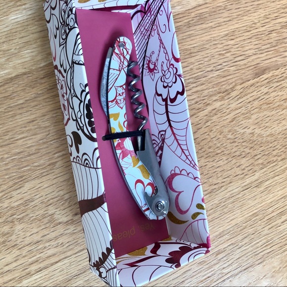 ❤️Demdaco Wine Bottle Opener Handheld Heart Floral Design NEW - Picture 8 of 9